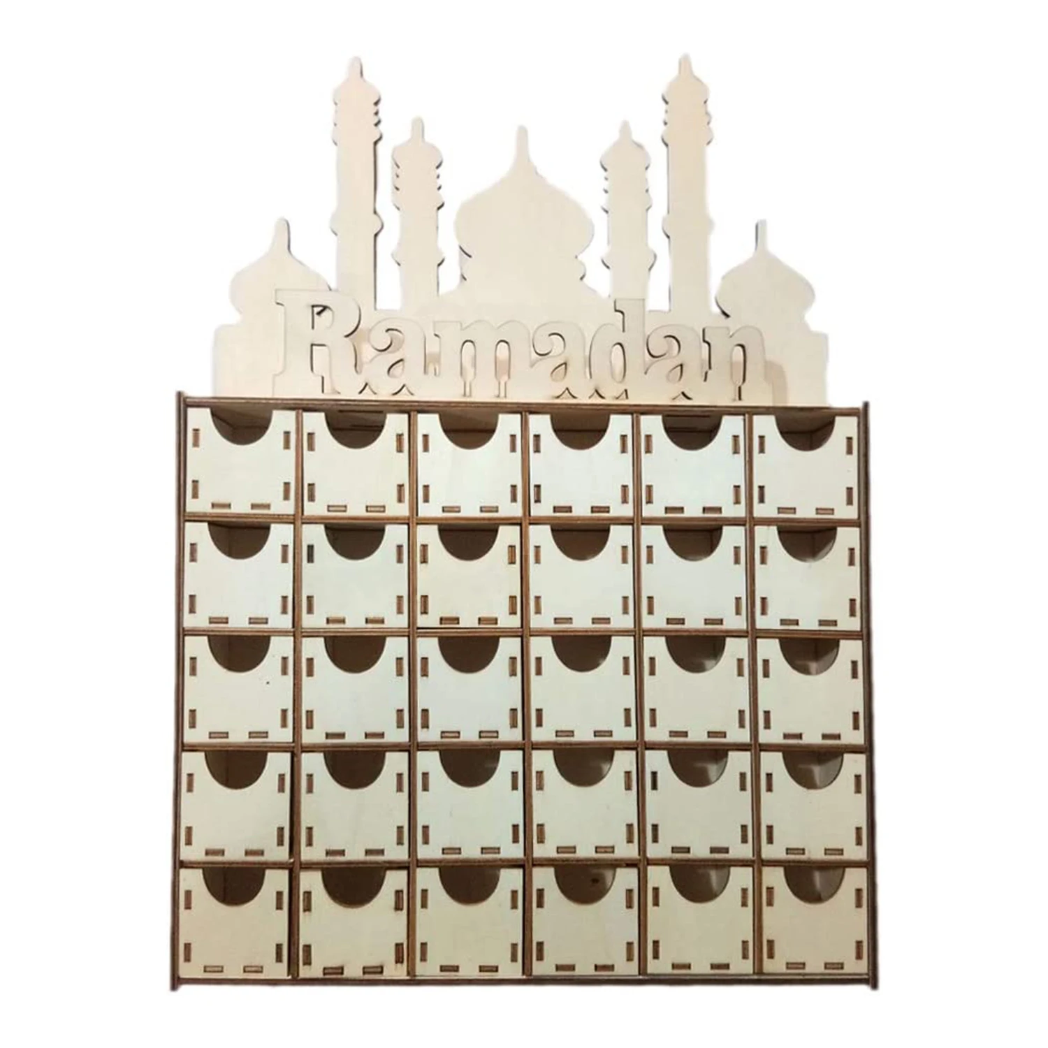 

Wooden Eid Ramadan Mubarak Calendar Muslim Islamic Eid Decorationss Ornament Party Supplies