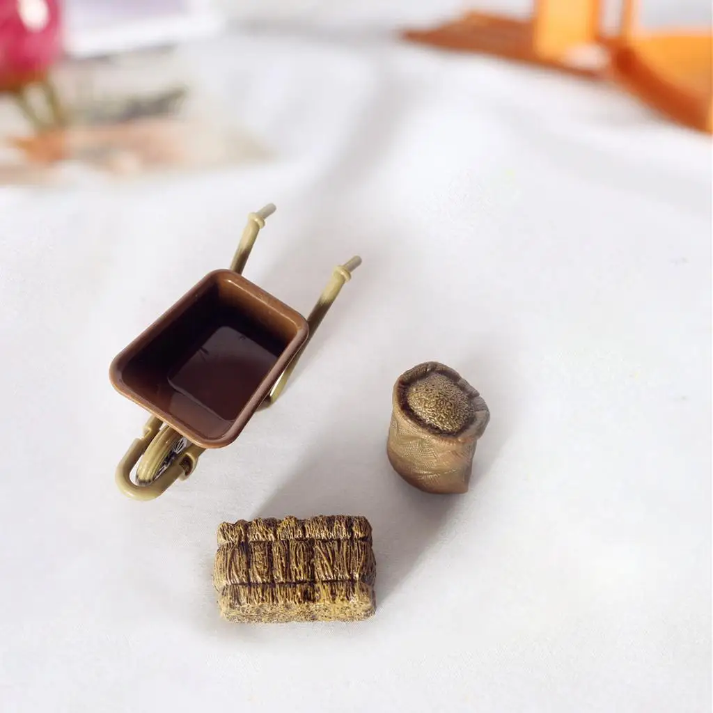 Miniature Model Garden Decor Dollhouse Shovel Rake Outdoor Set Landscaping Accessories for 1 6 1 12 Scale Doll House