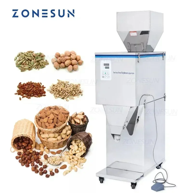 ZONESUN ZS-DL5000 Vibration Filling Machine for 20–5000g Powder Granule Sachet Pouch Weighing Packaging