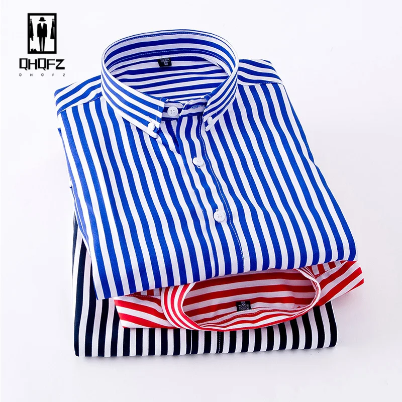 2025 Spring Men's Striped Long Sleeve Shirt Business Casual Fashion Comfortable Non Ironing Four Seasons Versatile Top