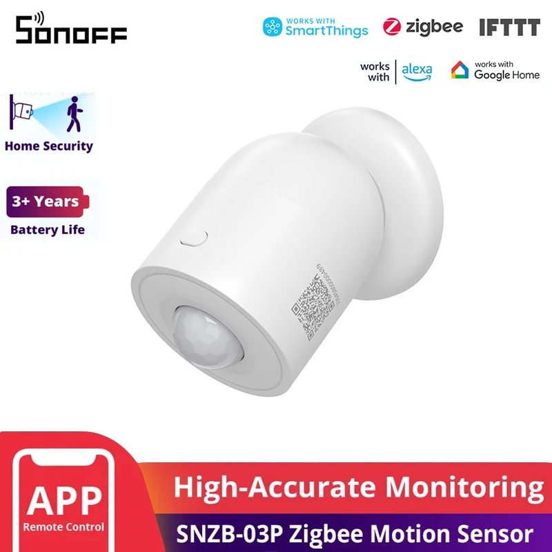 SONOFF SNZB-03P Zigbee Motion Sensor Light Detection Home Security Alert Motion Trigger Alarm Smart Scene via eWeLink Google