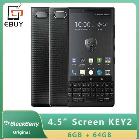 Original BlackBerry 4.5'' KEY2 Mobile Phone 64GB ROM 6GB RAM QWERTY Snapdragon 660 Octa-Core KEY2  4G LTE CellPhone