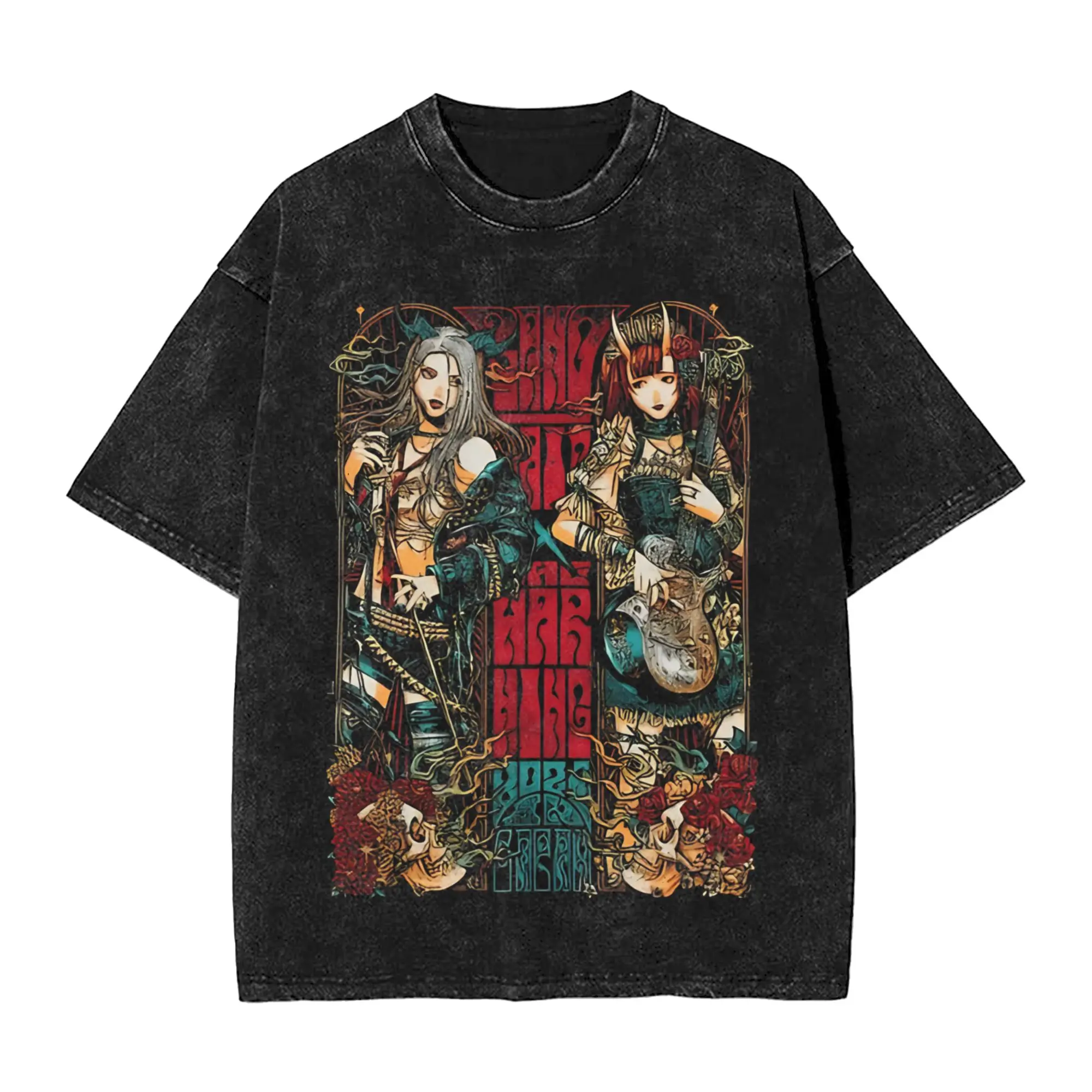 Band Maid Hall Tour Washed T Shirts Streetwear Hip Hop Casual T-Shirts  Tee Shirt Men Women Cotton Oversize Summer