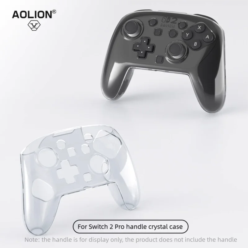 스위치 2 프로 핸들 용 크리스탈 보호 케이스 스위치 2 스크래치 및 충격 방지 액세서리 용 투명 보호 커버
