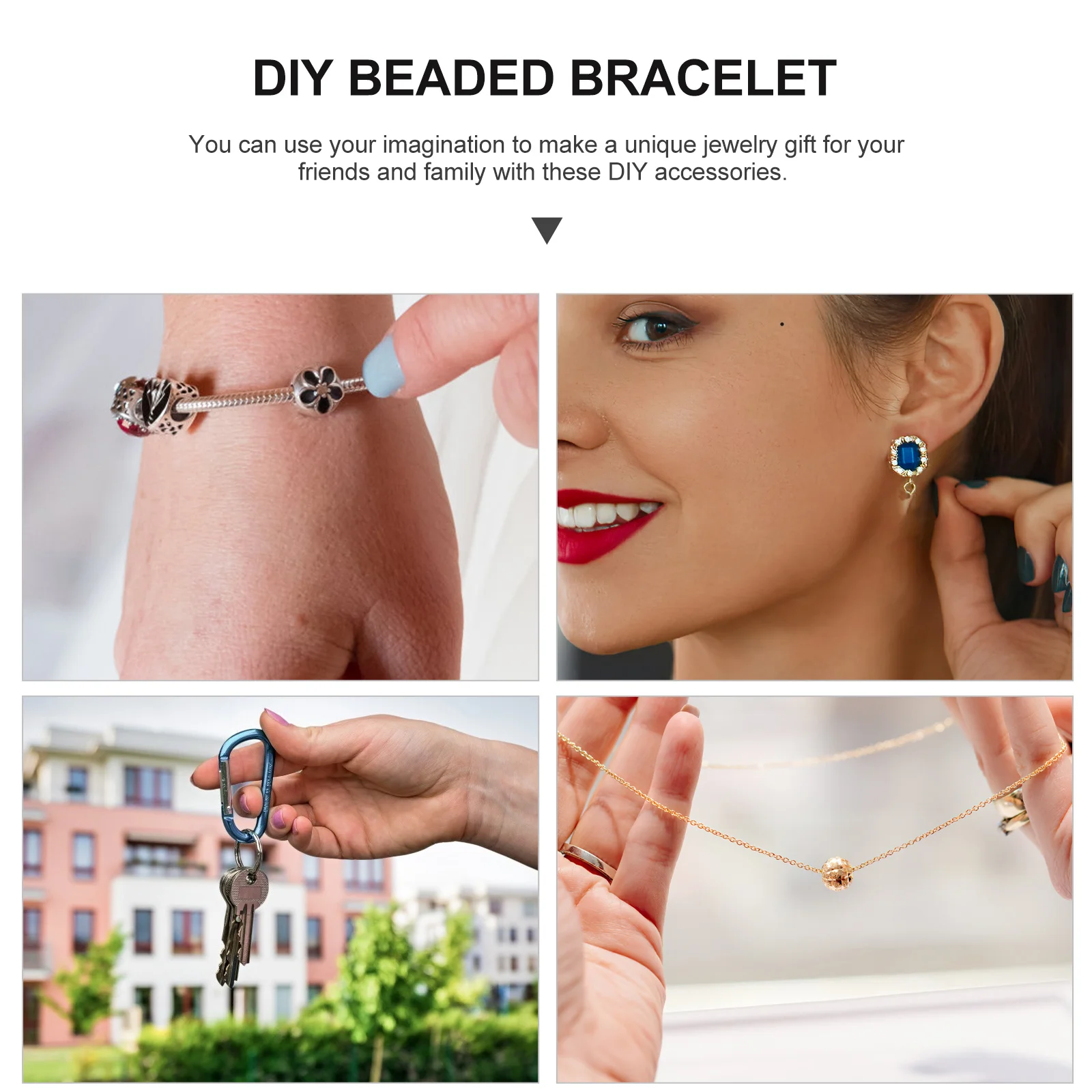 DIY Glass Beads Loose Beads Bracelet Necklace Making Jewelry Crafting Accessories Smooth Comfortable Durable Unique Gift