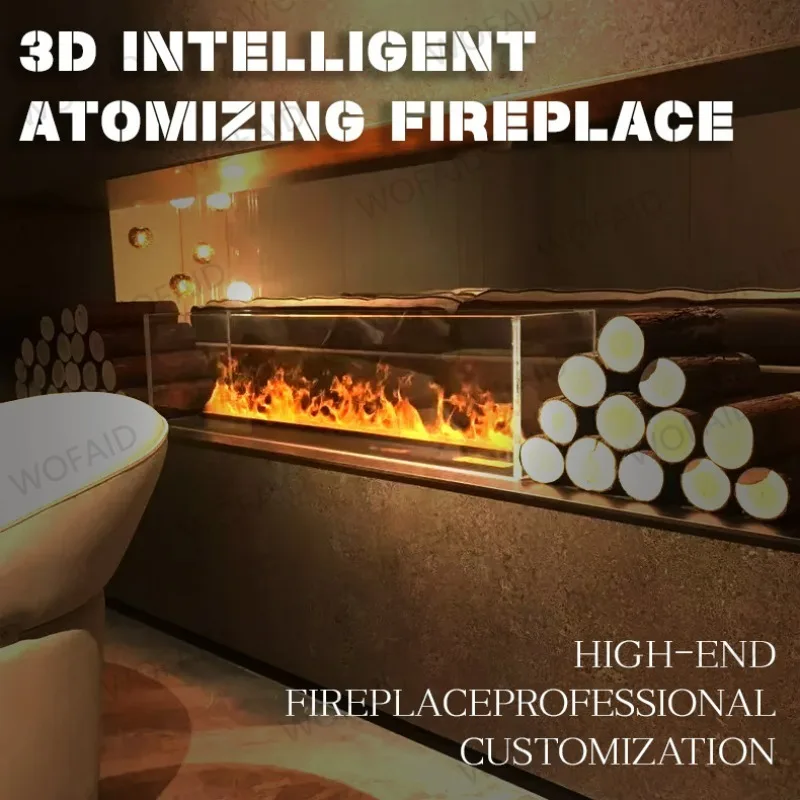 Modern 3d Flame Steam Fireplace Remote Control Electric Fireplace Silent Water Mist Electric Decoration Atomization Fireplace