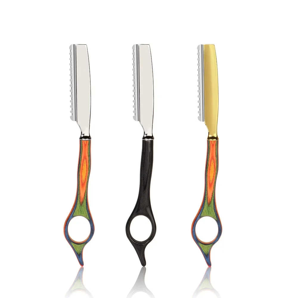 1개 수동 스트레이트 이발 가위 헤어스타일링 숱가위 미용 가위 스트레이트 살롱 미용사 면도기 헤어 커터 이발사용