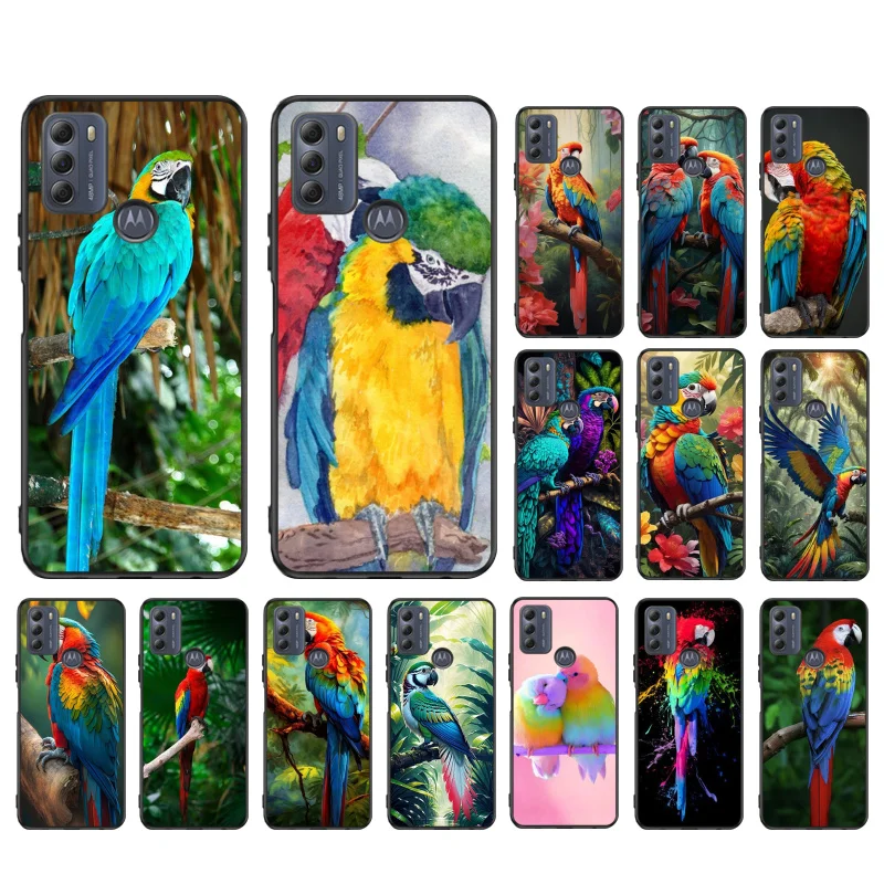 Parrot Macaw Bird Phone Case For Motorola Moto G Stylus 5G G Play G Power G 5G G Pure 2023 2024 E20 E22 E22i E32 E40 E13