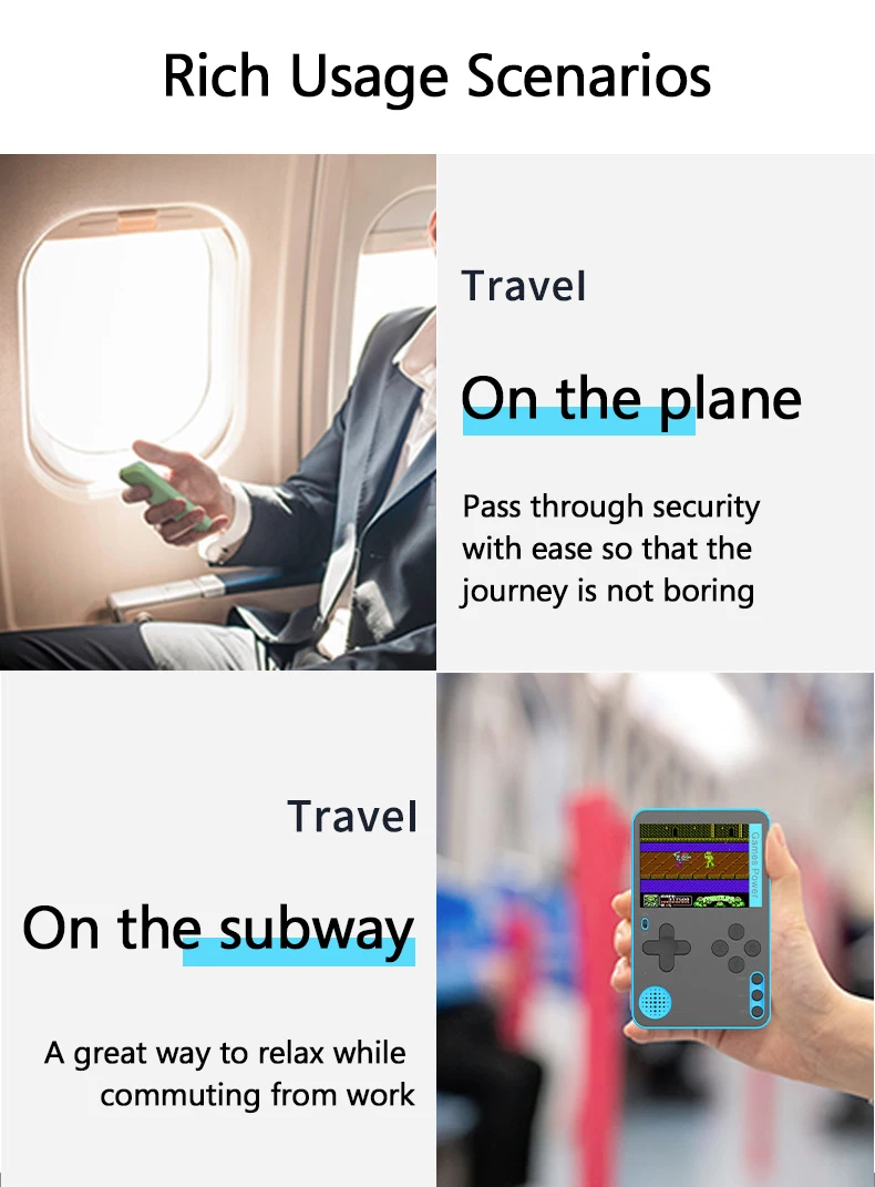 وحدة تحكم ألعاب فيديو ريترو رفيعة للغاية K10 مدمجة 500 لعبة كلاسيكية شاشة 2.4 بوصة مشغل ألعاب صغير محمول باليد لعبة بوي #5