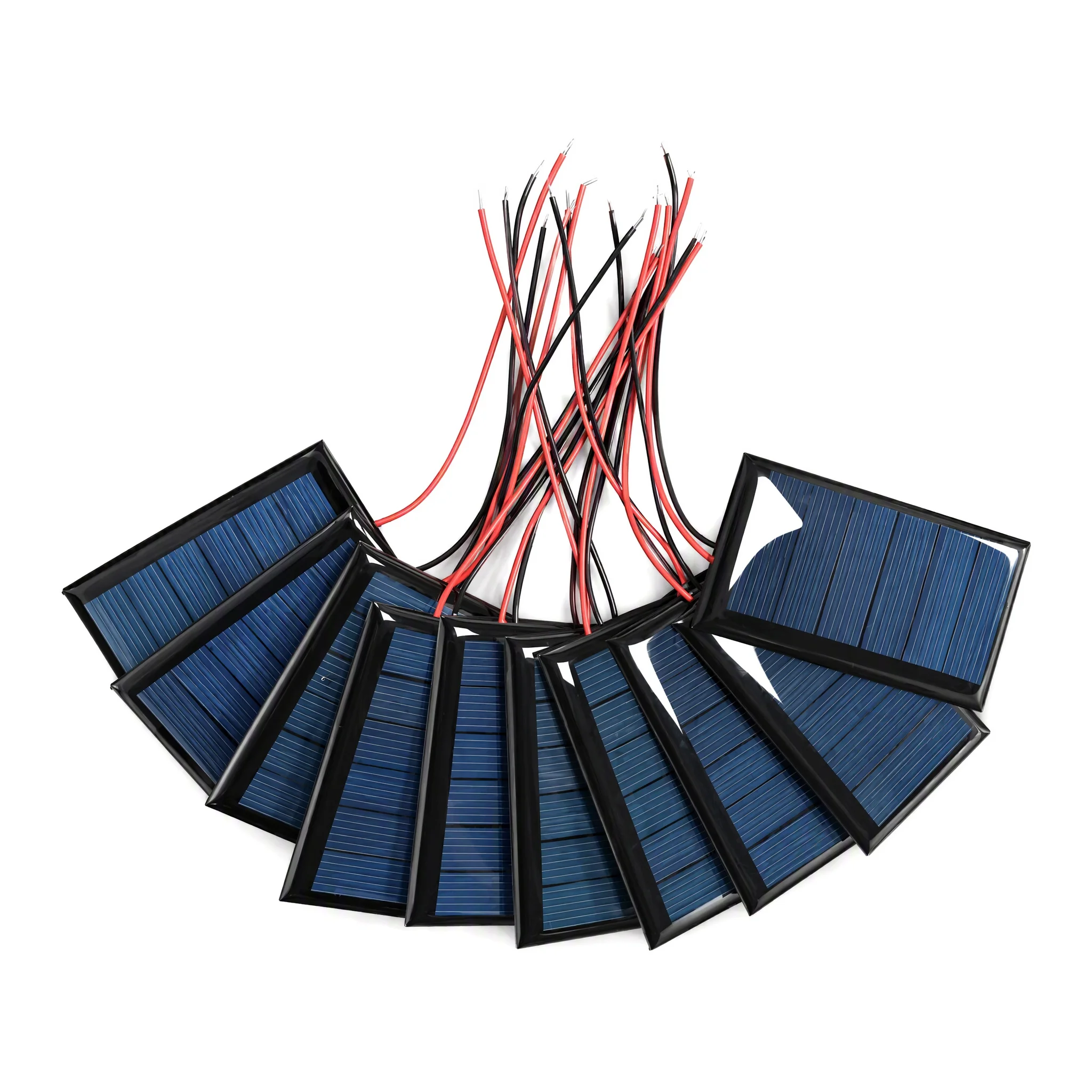 ZINIKIF 10 Stück 3V 90mA Epoxidharz-Solarmodule, 62*36mm, können in Reihe oder parallel geschaltet werden, für DIY-Spielzeug-Bildungszwecke