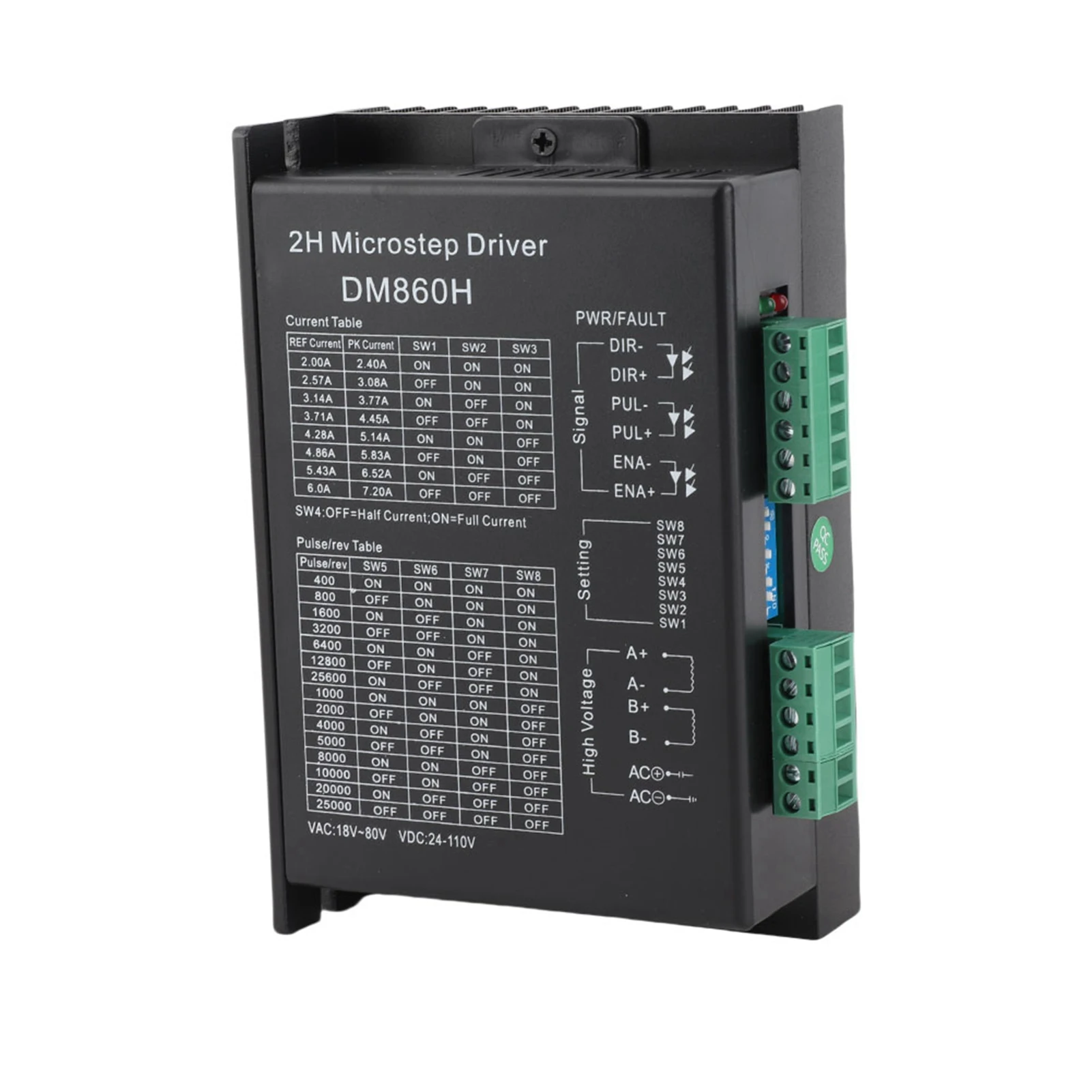 

Stepper Control Industrial Automation Stepper Motor Drive 2-Phase Optical Isolation Input NEMA23 NEMA34 DM860H