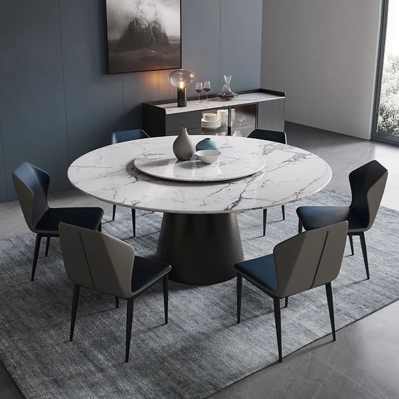 Round Dining Table Kitchen Home Furniture European 8 People Marble Salle Manger Restaurants Mesa De Jantar Tables Islands Room