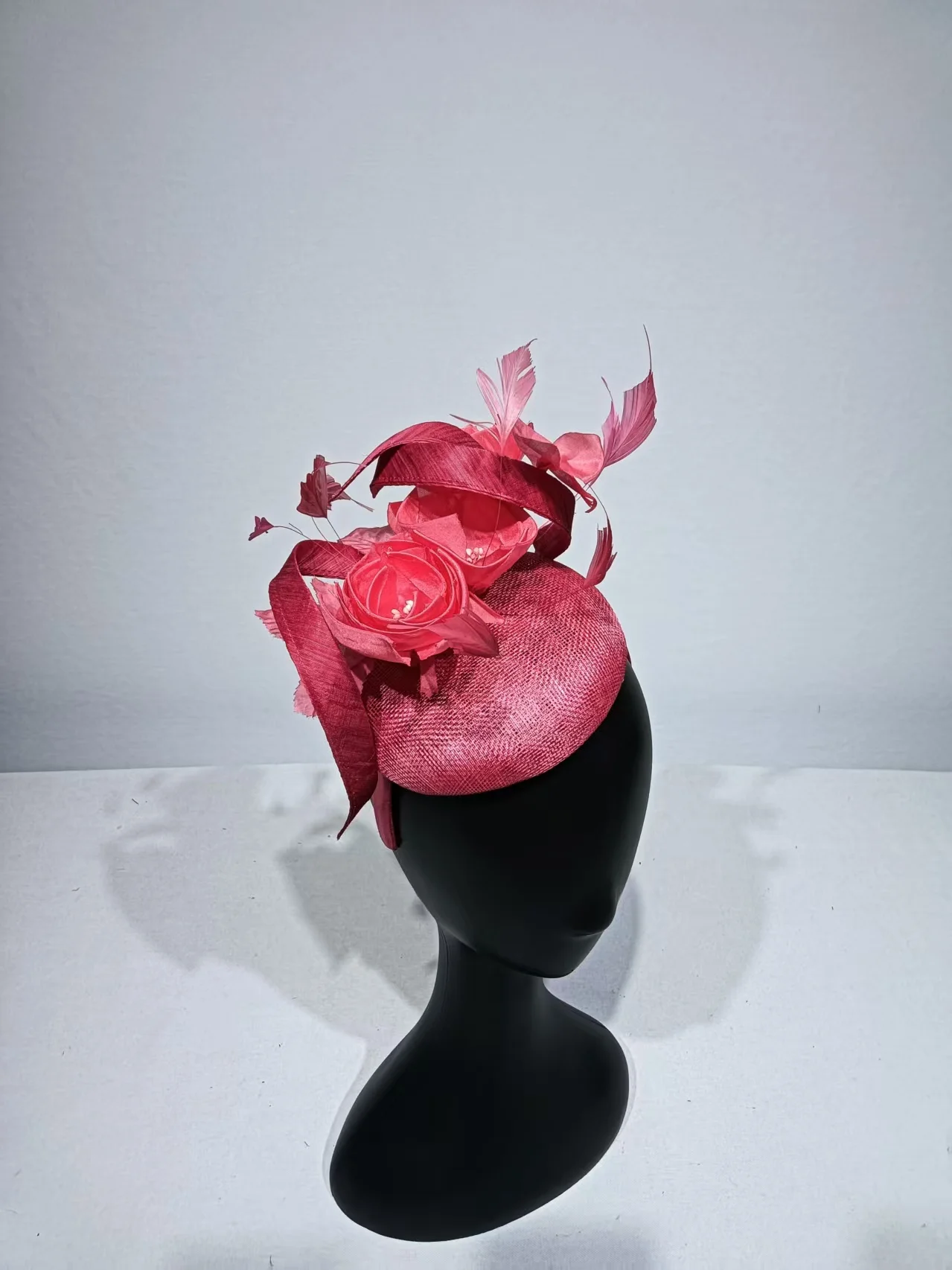 

Handmade Floral Hat For Women Church Hats Woman Headwear Party Ladies Dress Sinamay Derby Hat Wear