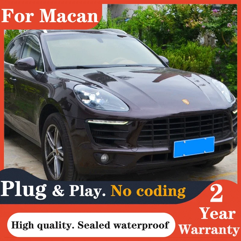 Car Styling Head Lamp for Porsche Macan Headlights 2014-2019 Macan LED Headlight Projector Lens Drl Automotive Accessories