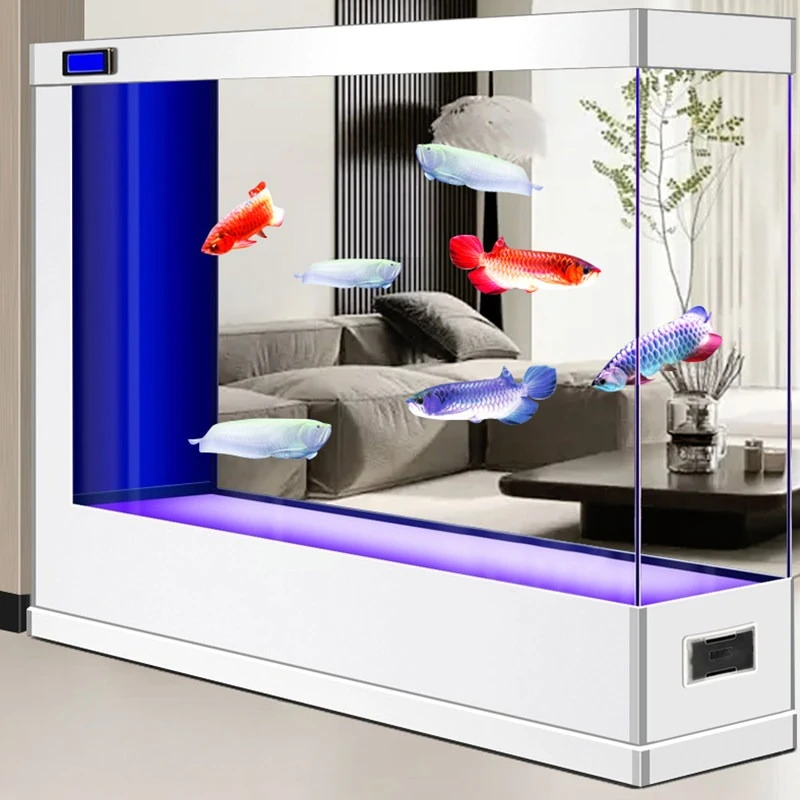 

Новый аквариум Super White Glass: большой самочистящийся аквариум для золотых рыбок с нижним фильтром, экологичный разделитель для комнаты, аквариум для дома и офиса JT40