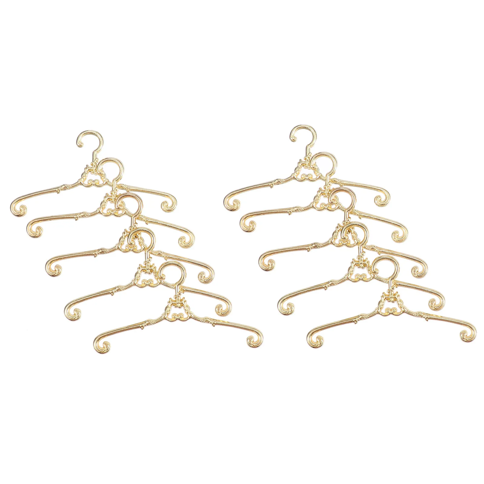 10 pcs Mini Miniature Dollhouse Accessories Decoration Halloween Christmas New Year Mini Clothing Hanger Mini Hanging Hook