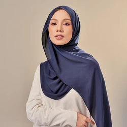 Cheap Plain Long Satin Polyester Scarves Matte Feeling Solid Women Scarf Soft Malaysia Women Shawl Big discount Muslim Hijab