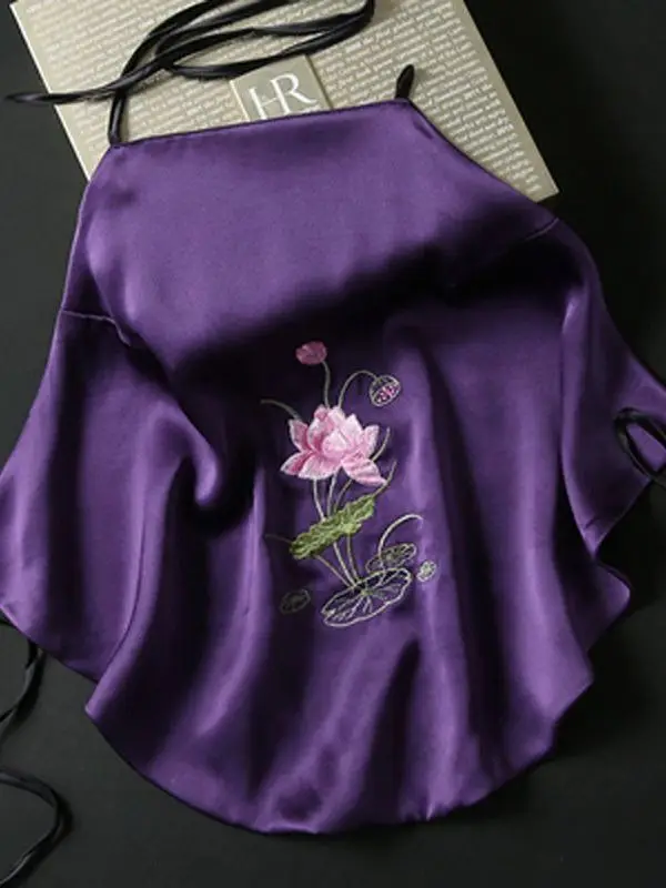 Summer Sexy Large Size Women's Chemise Nightgown Print Strap Underwear Floral Patterned Backless Sleepwear Home Clothes