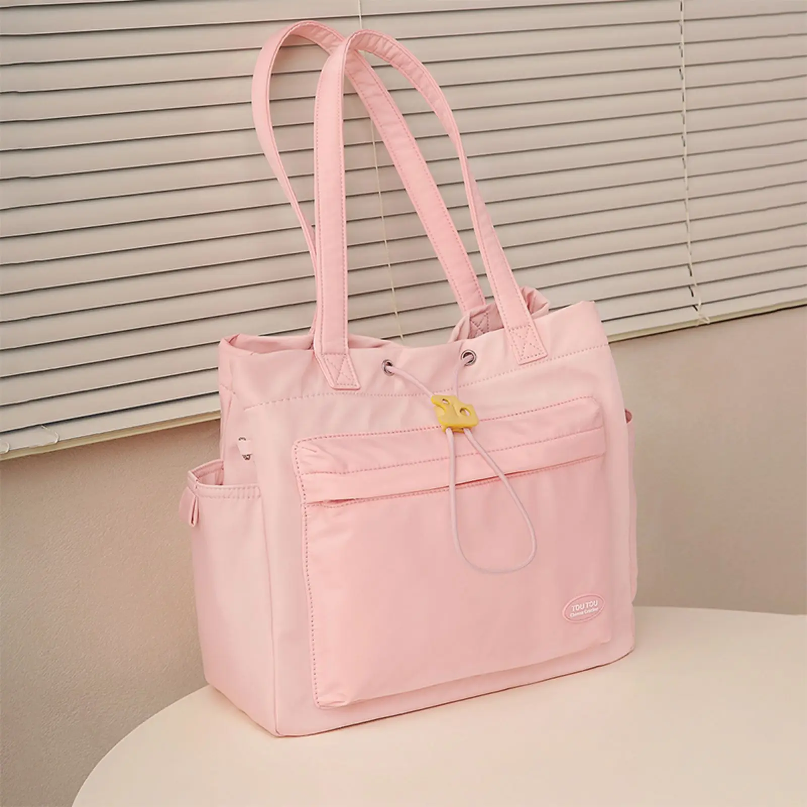 TOUTOU New Cute and Sweet Large Tote Bag Original Pink Large Tote Bag Daily Commuter Wielofunkcyjna torba na ramię