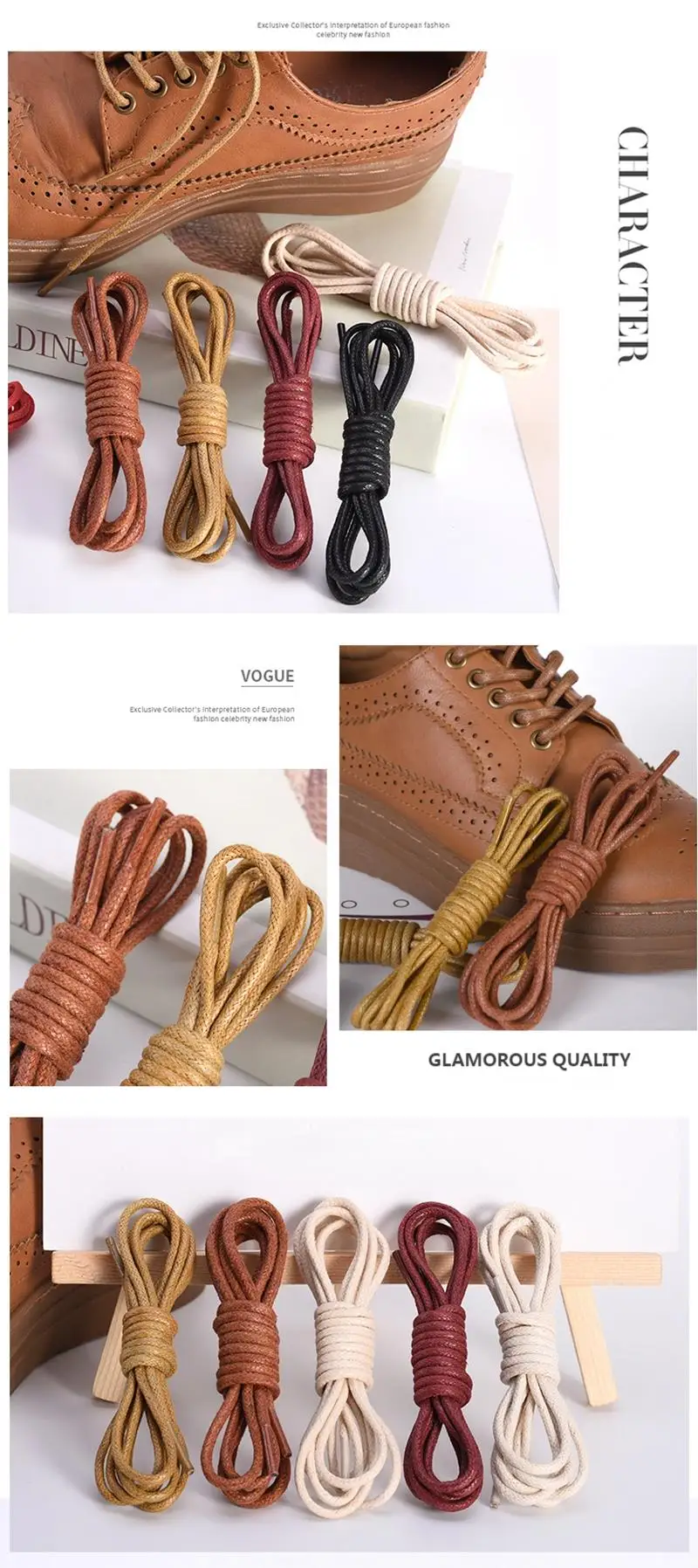1 Paar wasserdichte Leder-Schnürsenkel, rund, gewachste Schnürsenkel, Sneakers, Stiefel, Schnürsenkel, Seil, 80 cm/100 cm/120 cm/140 cm/160 cm – Detail 6