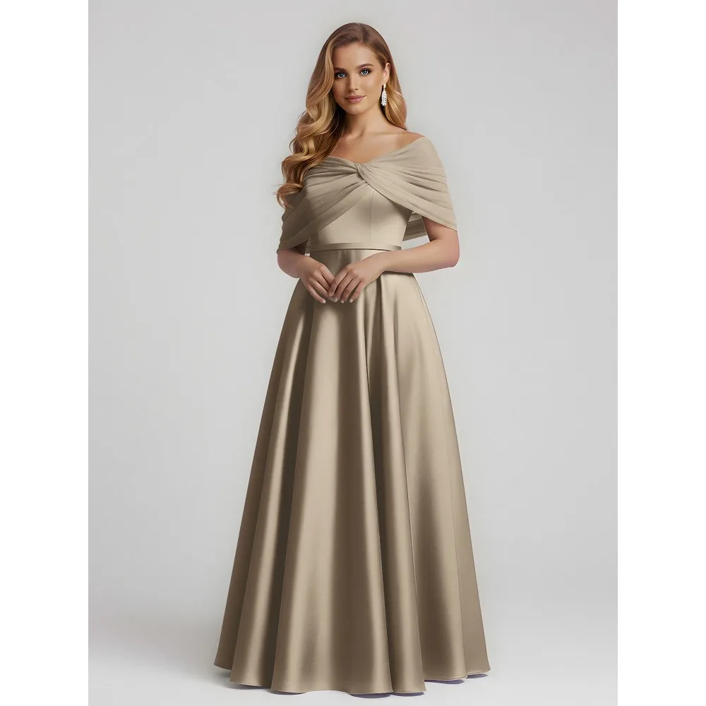 Customized Off Shoulder Mother of Birde Dresses 2026 Luxury Women‘s Wedding Party Attire Dress Elegant Evening Dress Maxi Gowns