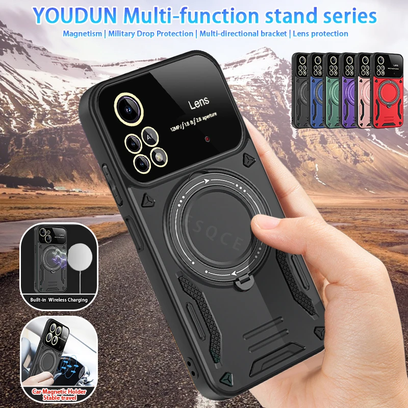 For Xiaomi Poco X4 Pro 5G Case Armor Magnetic Ring Holder Phone Case For Mi PocoPhone Pocco PocoX4 X4Pro X 4 4X Pro Back Cover