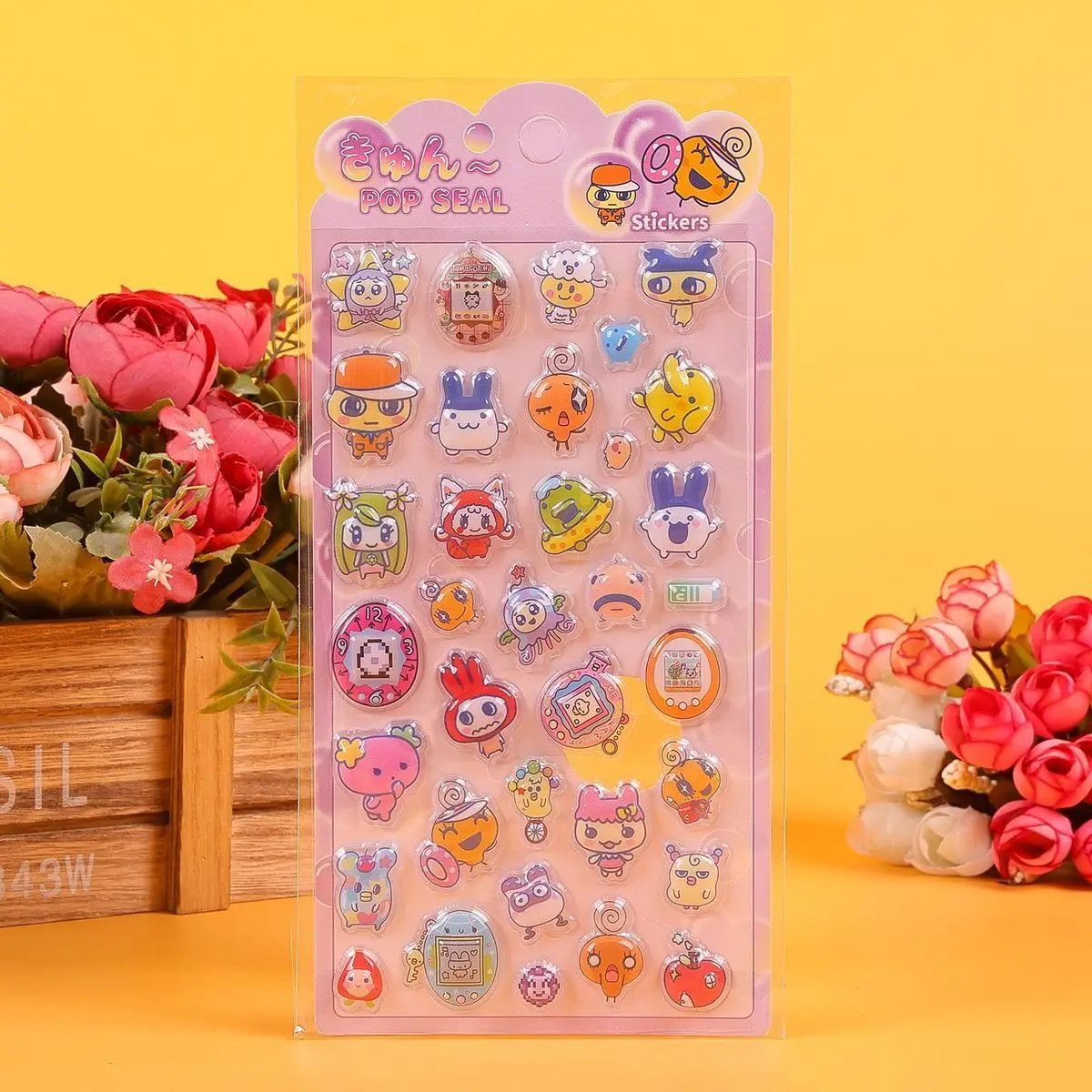 Heiße Tamagotchi 3D-Prägeaufkleber, 2026 Neue Bandai Niedliche Cartoon-DIY-Aufkleber für Handyhüllen & Computer-Desktop Großhandel – Detail 10