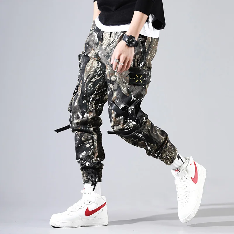 Streetwear Jogging Pants Men Harajuku Winter Spring Hip Hop Cargo Japanese Style Trousers Casual Techwear Male\'s Sports Suit