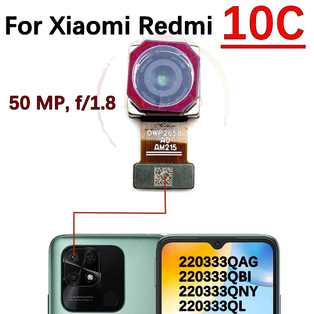 Back Main Camera For Xiaomi Redmi 10C 12C 13C Front Samll Facing Rear Camera Moduel Flex Cable Parts