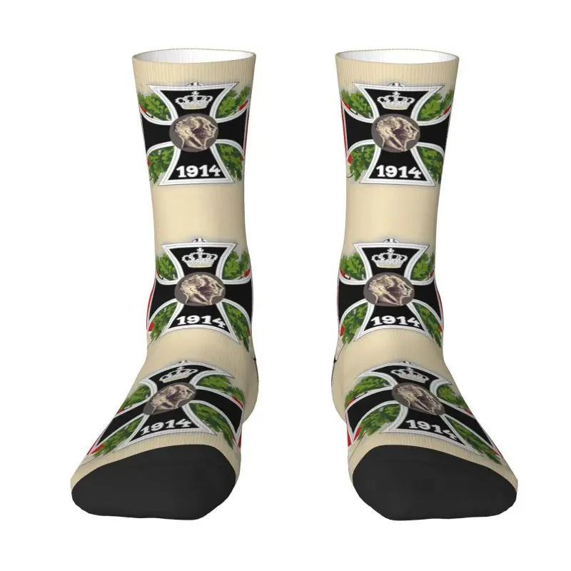 Cute Vintage German Empire Iron Cross Flag Socks Women Men Warm 3D Printed Germany Pride Basketball Sports Socks