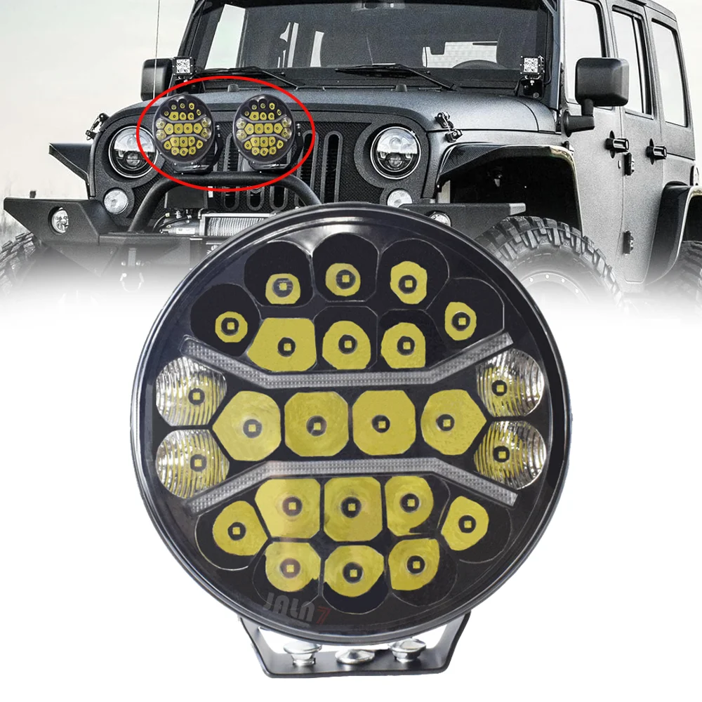 

JALN7 светодиодный светильник для грузовика человек Scan ia 9-дюймовые внедорожные фары дальнего света 36 000 LM прожектор трактор фокусируемый гибрид