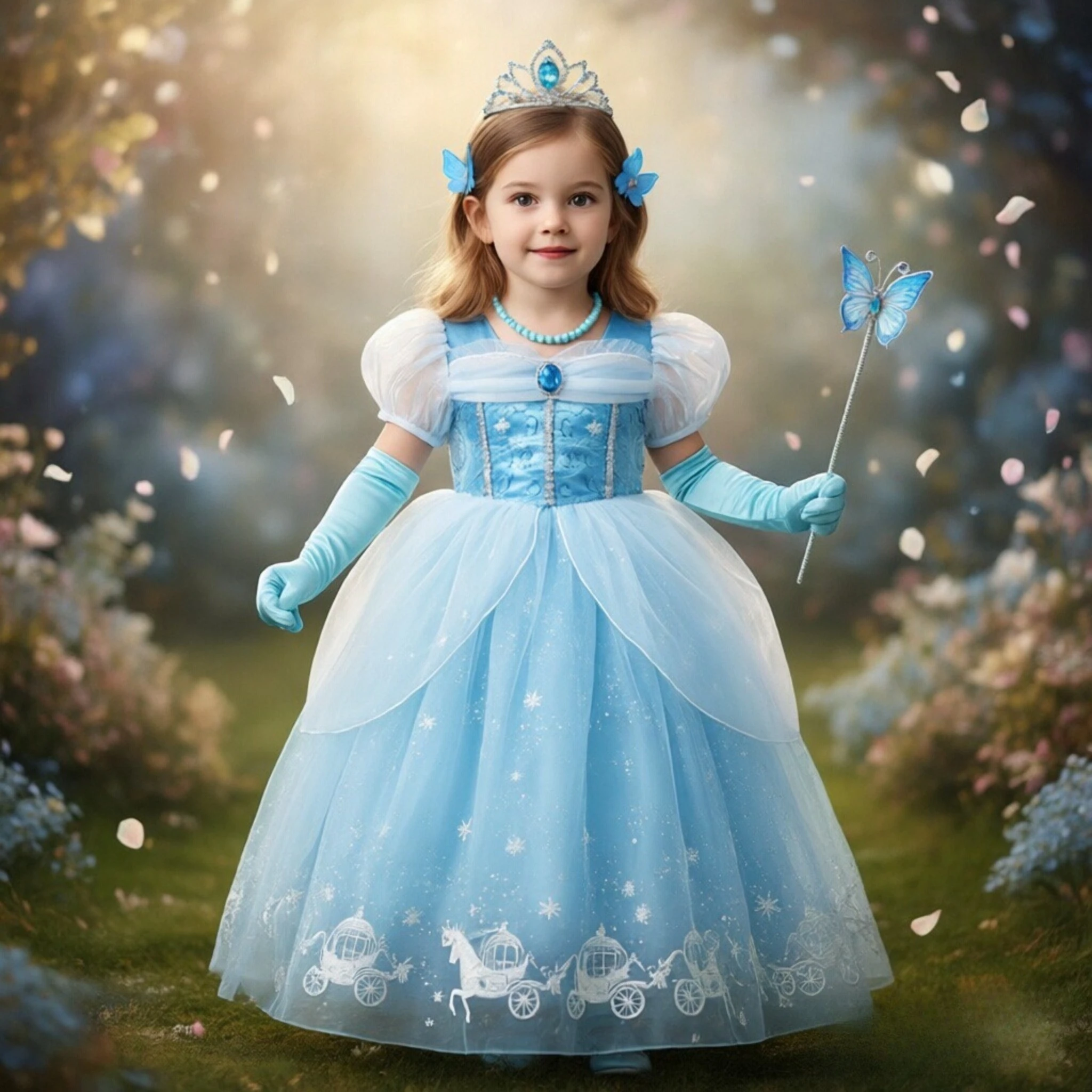 Cinderella Princess Cosplay Dress for Girl Kids Ball Gown Sequin Carnival TUTU Puff Mesh Clothing for Birthday Gift Purim Dress