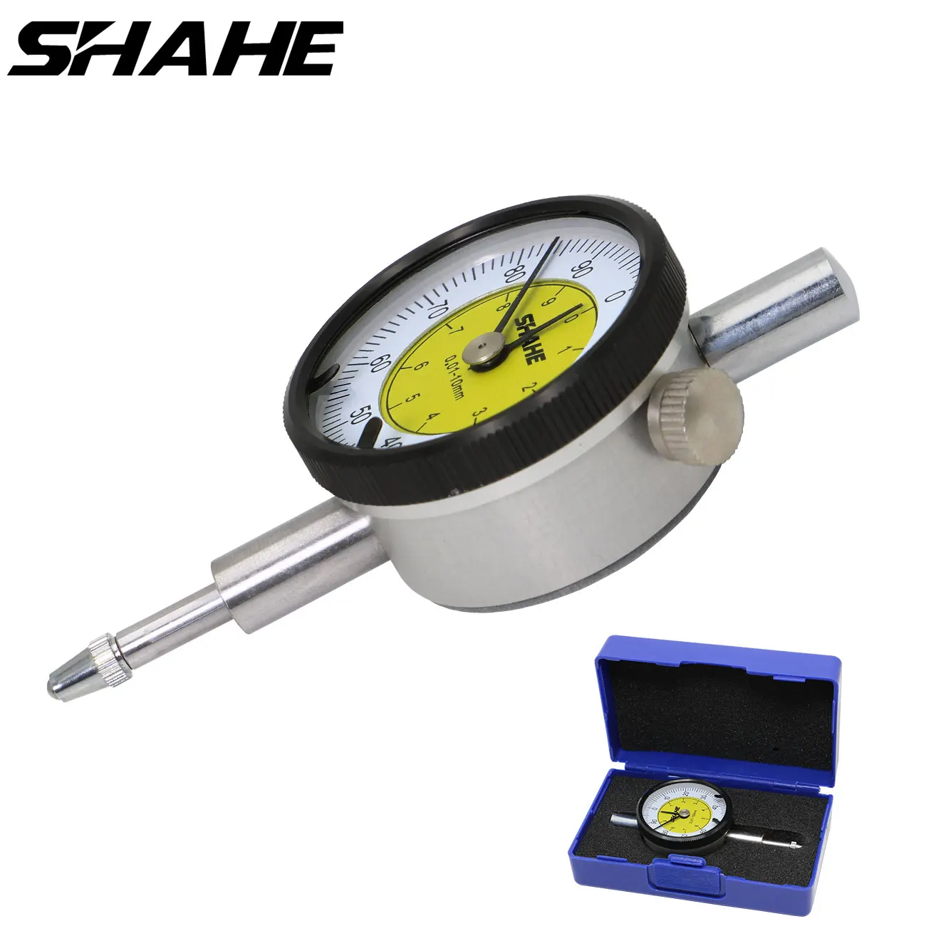 SHAHE Measuring Tool Dial Indicator 0-10mm/0-3mmMeter Precise 0.01 mm Resolution Dial Indicator Gauge