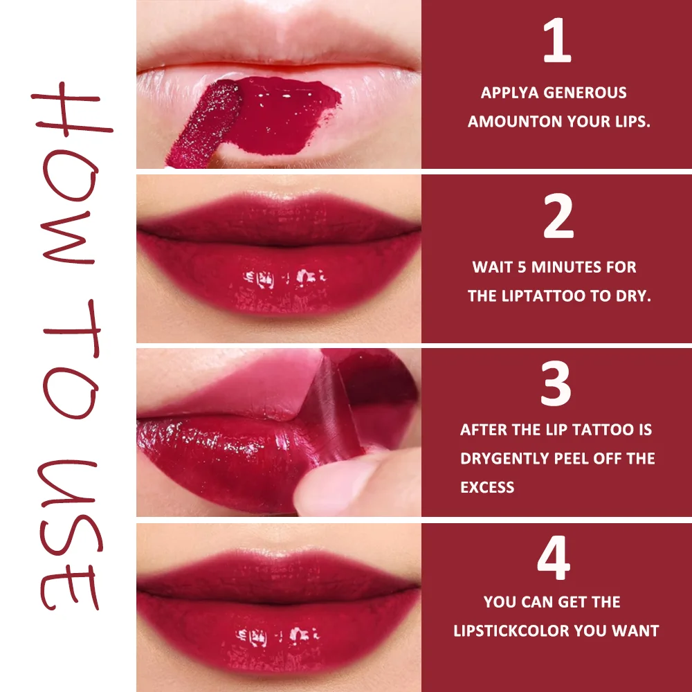 剥がれるリップグロスは、防水性があり、長持ちし、べたつかず、にじみません。毎日のメイクに適しており、完璧なリップメイクを作成します。