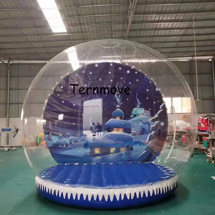 inflatable globe housing tent,holiday photo booth,free shipping hot selling 3m inflatable christmas snow globe pop up dome tent