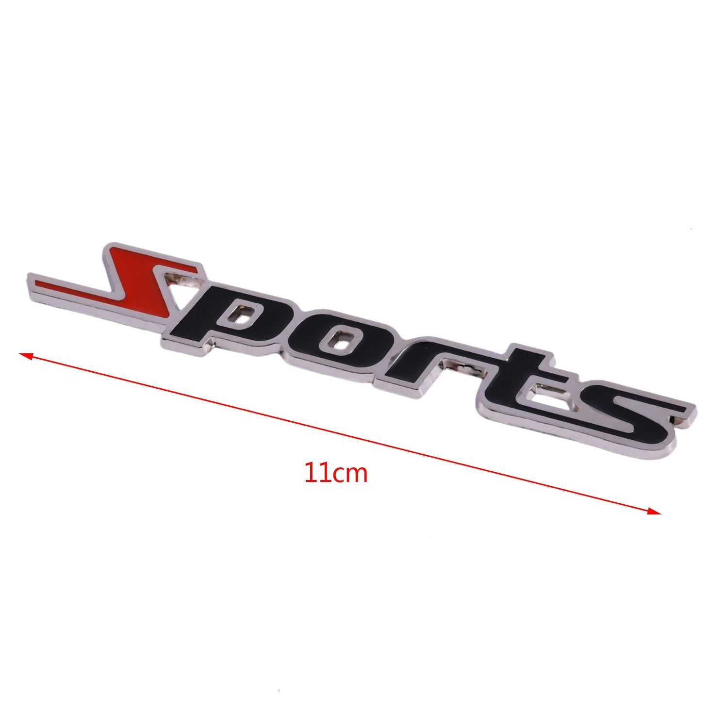 Metal Sports Letters Car Badge Sticker, Decoração do emblema, 2 pcs