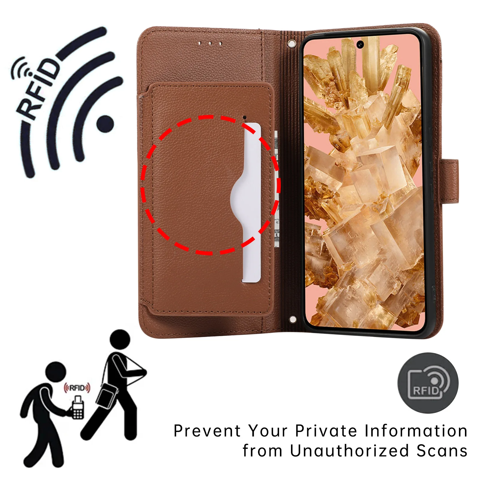 حافظة هاتف كروس لهاتف جوجل بيكسل 9 برو XL 8A 8 7A 7 6A 6 مشبك مغناطيسي محفظة حمل بطاقات حزام اليد أغطية جلد الوجه #6