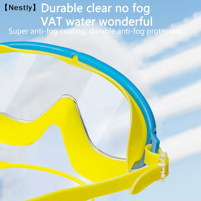 Schwimmbrille mit großem Rahmen für Kinder, hochwertige, beschlagfreie Schwimmbrille, wasserdichte HD-Schwimmbrille, Schwimmausrüstung〔Nest〕 – Detail 14