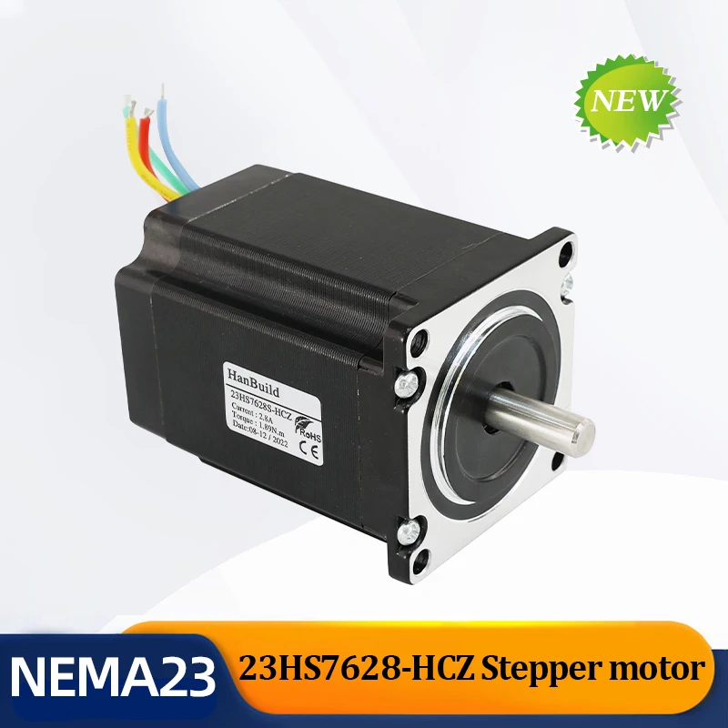 1.8 Degree 23HS7628-HCZ 4 Leads Nema 17 Stepper Motor 2 Phase 23HS7628-HCZ 1.7A Torque 0.7N.m For CNC Laser 3D Printer 12V