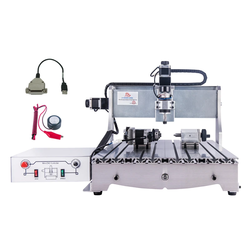 

500W Mini CNC Router Engraver Milling Machine 6040 USB Parallel Port 2 in 1 Frame Gantry Heighten Cnc Wood Engraver