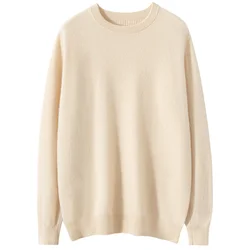 2024 new autumn and winter men's cashmere sweater, round neck, casual, daily, popular, warm, cashmere sweater