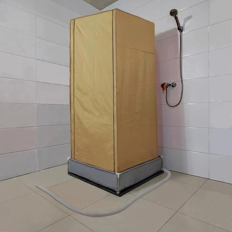 Tenda simples para chuveiro com drenagem