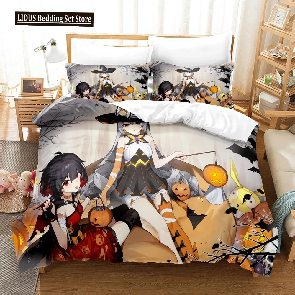 3D Anime Honkai Impact 3rd Bedding Set Printed Decorative 2-3pcs Duvet Cover Set Bedclothes Quilt Cover Home For Aldult Teen