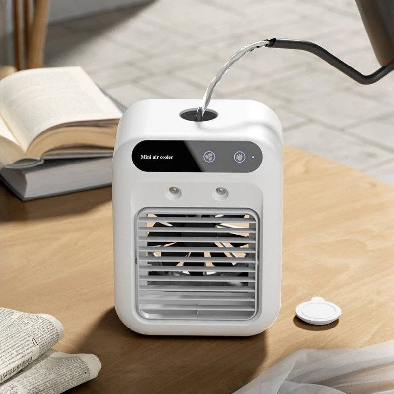Portable Desktop Water Cooling Fan Air Cooler Household Office Misting Humidification Small Mobile Air Conditioner