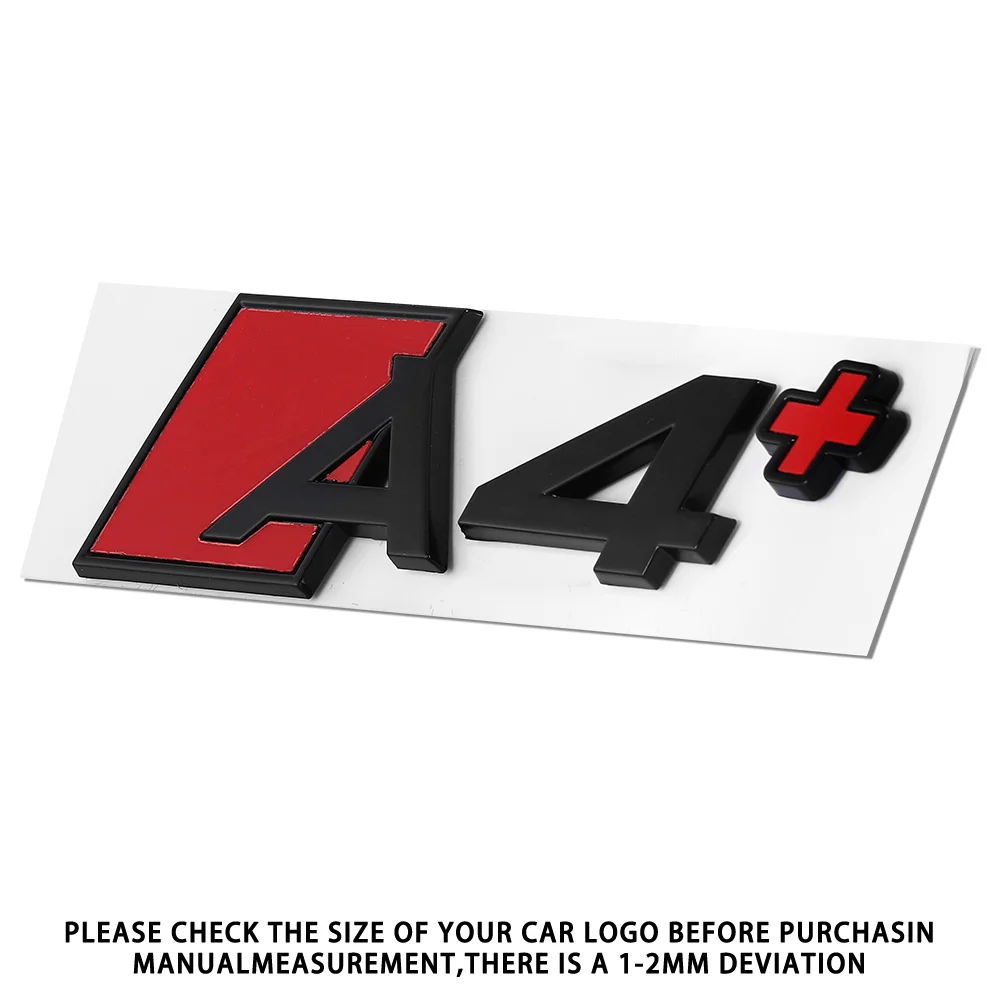 1pc 3D Aluminium für AUDI A3 A4 A5 A6 A7 A8 A3+ A4+ A5+ A6+ A7+ A8+ Auto Brief Hinten Stamm Stoßstange Emblem Aufkleber Schwanz Abzeichen Aufkleber