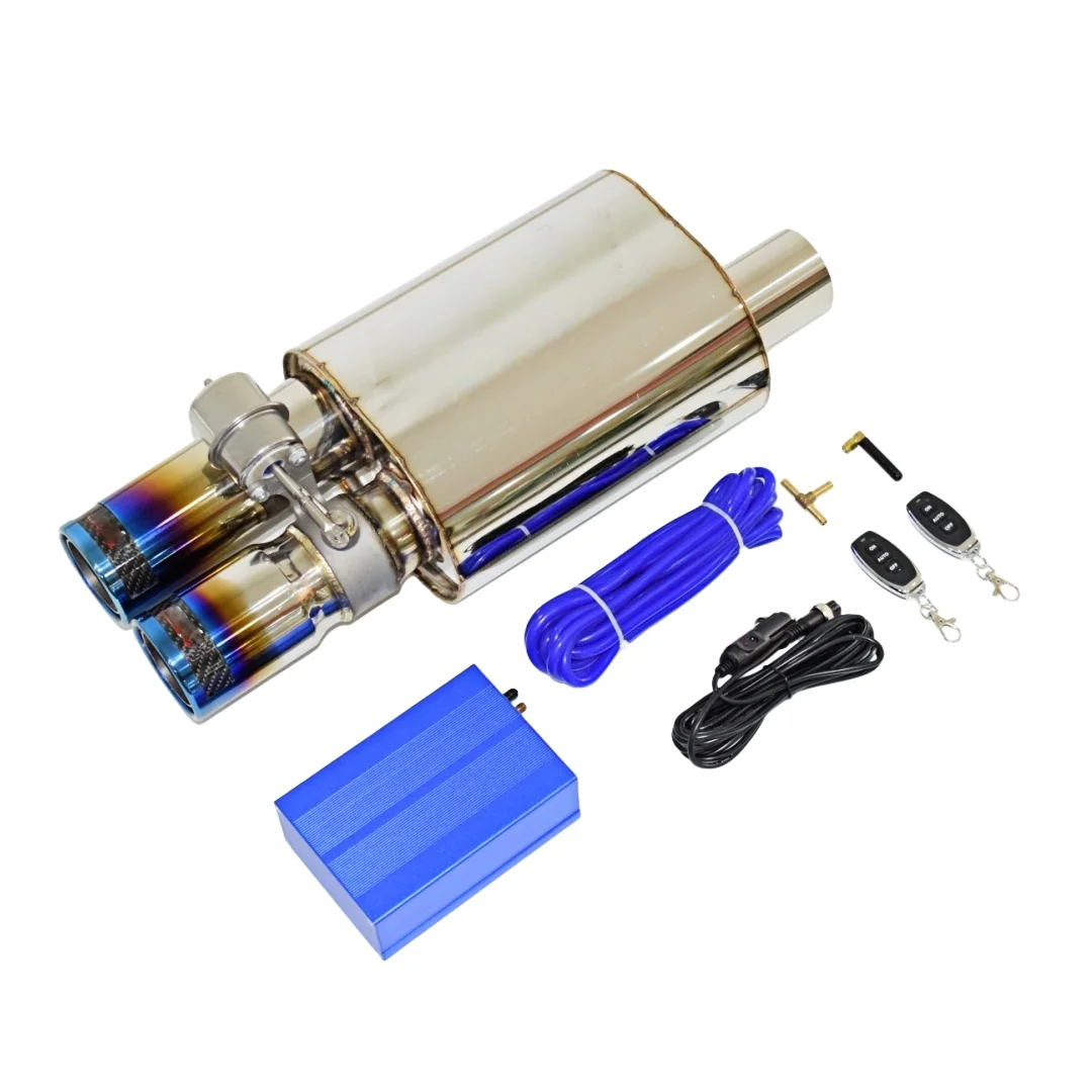 Carbon Fiber Outlet Stainless Steel Double-Point Vacuum Valve Exhaust Controller Remote Control Integrates Mu ffler Exhaust Pipe