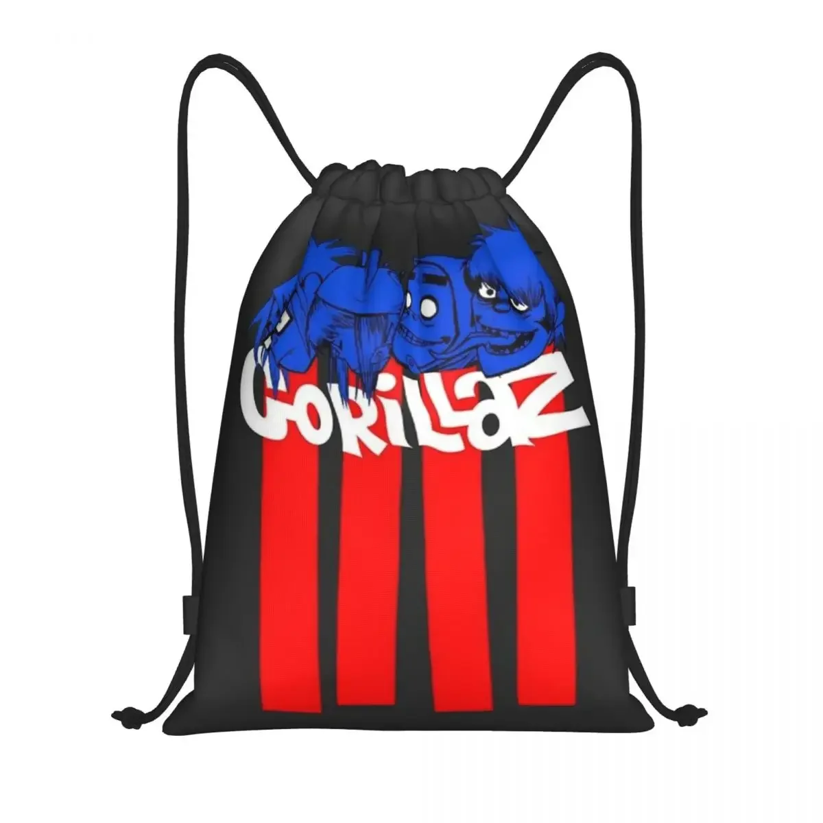 Custom Music Band Gorillazs Punk Rock Drawstring Bags Men Women Lightweight Sports Gym Storage Backpack