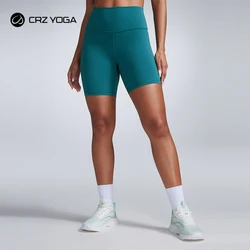 CRZ YOGA Pantaloncini da motociclista atletici Butterbreeze da donna 6 pollici Vita alta Allenamento Palestra Corsa Pallavolo Yoga Pantaloncini in spandex