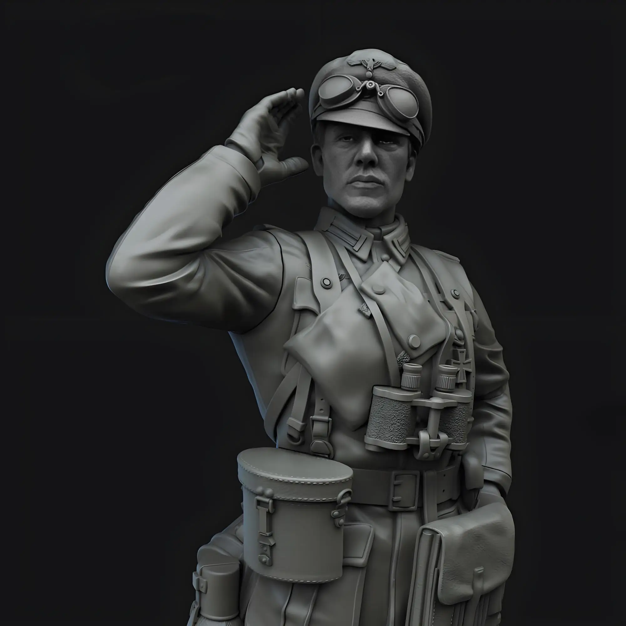 Modèle de soldat en résine moderne, figurine de soldat de la seconde guerre mondiale, thèmes militaires GK, incolore et auto-assemblé, 1/35