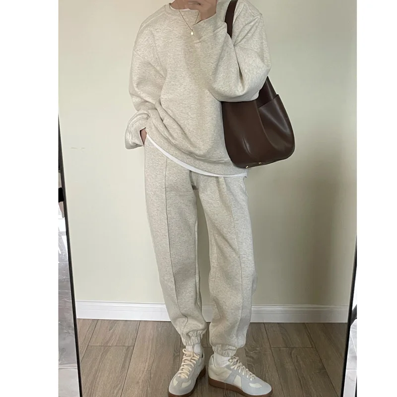 Woman Two Piece Sets Girl Pullover Sweater Clothes Cotton Suits Sports Pants Suit 2024 Autumn Trousers 2pcs Tracksuits Outfits